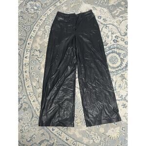 Commando Faux Leather Wide Leg Pants Black Size Medium